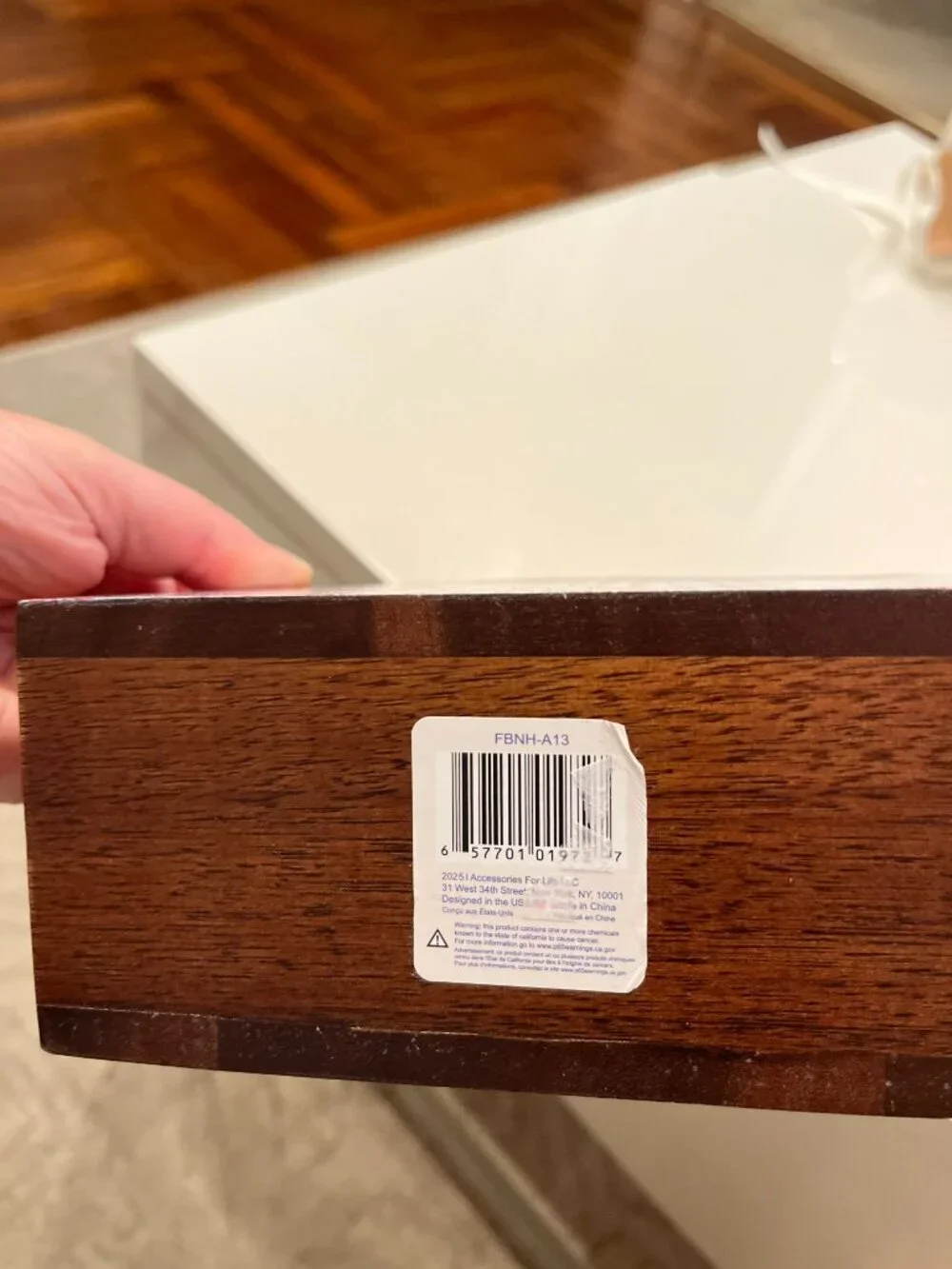 Nautical Napkin Holder - FreshBox Acadia Wood (Coastal Table Decor) NWT